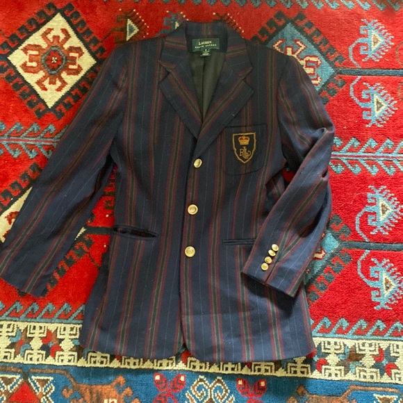 Ralph Lauren Jackets & Blazers - RALPH LAUREN STRIPED BLAZER 8 Vintage 90’s Preppy